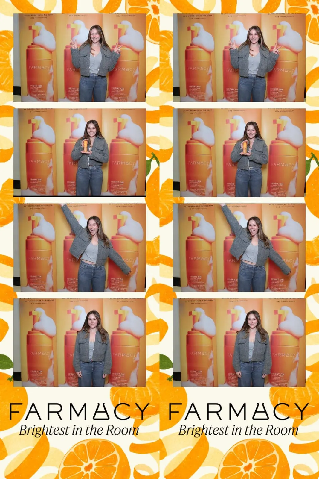 Farmacy Beauty photo strip — Brightest in the Room citrus print template